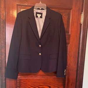 J. Crew Women's Navy School Boy Blazer with Gold Buttons